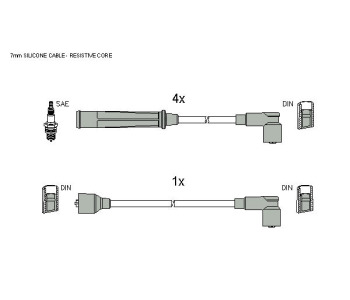 Комплект запалителни кабели STARLINE за SUZUKI SJ 410 (OS) кабрио от 1981 до 1991