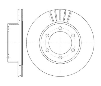 Спирачен диск вентилиран Ø319mm ROADHOUSE за TOYOTA LAND CRUISER (J90) от 1995 до 2002
