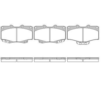 Комплект спирачни накладки ROADHOUSE за TOYOTA LAND CRUISER (J90) от 1995 до 2002