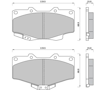 Комплект спирачни накладки STARLINE за TOYOTA LAND CRUISER (J90) от 1995 до 2002