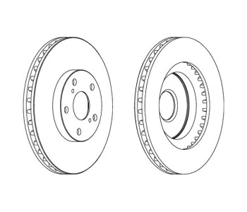 Спирачен диск вентилиран Ø296mm FERODO за TOYOTA CAMRY (_V3_) седан от 2001 до 2006