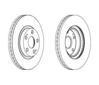 Спирачен диск вентилиран Ø295mm FERODO за TOYOTA AURIS (_E15_) от 2006 до 2012