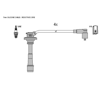 Комплект запалителни кабели STARLINE за TOYOTA AVENSIS (_T22_) комби от 1997 до 2003