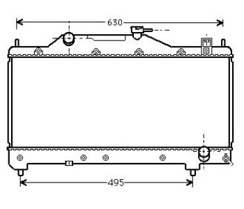 Воден радиатор P.R.C за TOYOTA AVENSIS (_T22_) комби от 1997 до 2003