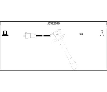 Комплект запалителни кабели NIPPARTS за TOYOTA AVENSIS (_T22_) комби от 1997 до 2003