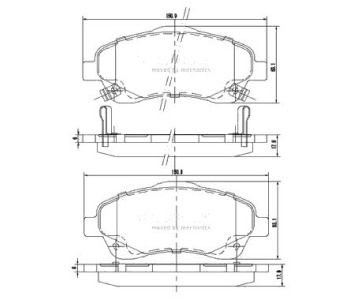 Комплект спирачни накладки NIPPARTS за TOYOTA COROLLA (_E12_) седан от 2000 до 2007