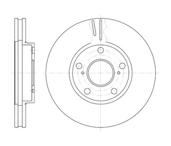 Спирачен диск вентилиран Ø275mm ROADHOUSE за LEXUS ES (VCV10, VZV21) от 1989 до 1997