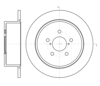 Спирачен диск плътен Ø274mm ROADHOUSE за SUBARU LEGACY IV (BL) от 2003 до 2009