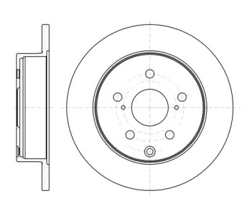 Спирачен диск плътен Ø281mm ROADHOUSE за TOYOTA RAV4 IV (_A4_) от 2012
