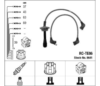 Комплект запалителни кабели NGK за TOYOTA CARINA (TA4L, TA6_L) от 1973 до 1983