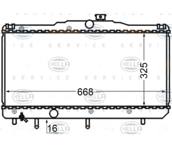 Радиатор, охлаждане на двигателя HELLA 8MK 376 704-551 за TOYOTA CARINA II (_T17_) от 1987 до 1992