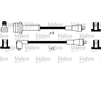 Комплект запалителни кабели VALEO за TOYOTA LITEACE (_M3_) пътнически от 1985 до 1992