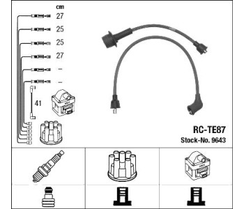 Комплект запалителни кабели NGK за TOYOTA COROLLA (KE_) от 1970 до 1981