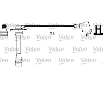 Комплект запалителни кабели VALEO за TOYOTA COROLLA (_E11_) седан от 1997 до 2002