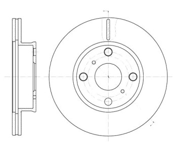 Спирачен диск вентилиран Ø238mm ROADHOUSE за TOYOTA COROLLA (_E11_) седан от 1997 до 2002