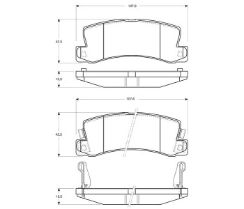 Комплект спирачни накладки STARLINE за TOYOTA COROLLA (_E11_) Liftback от 1997 до 2002