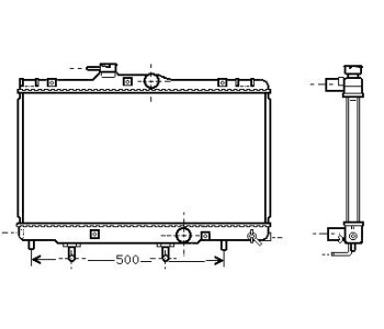 Воден радиатор P.R.C за TOYOTA COROLLA (_E11_) седан от 1997 до 2002