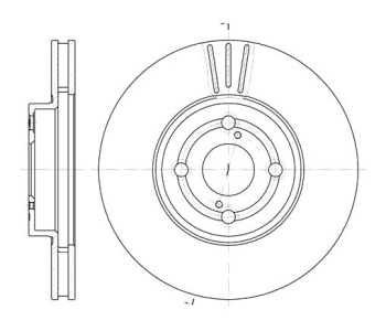 Спирачен диск вентилиран Ø275mm ROADHOUSE за TOYOTA COROLLA (_E12_) хечбек от 2001 до 2007