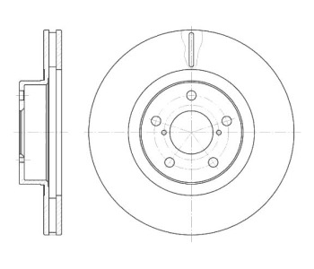 Спирачен диск вентилиран Ø276mm ROADHOUSE за SUBARU LEGACY IV (BL) от 2003 до 2009
