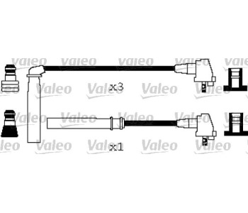 Комплект запалителни кабели VALEO за TOYOTA HIACE IV (YH7_, LH6_, LH7_, LH5_, YH5_, YH6_) товарен от 1987 до 2006