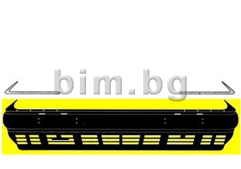 Броня предна оребрена + лайсна с дупки за хром лайсни за MERCEDES (S124) комби от 1985 до 1993