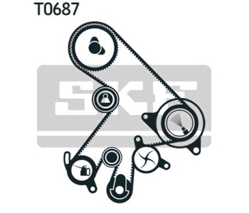 Водна помпа+ к-кт ангренажен ремък SKF VKMC 91720 за TOYOTA AVENSIS (_T22_) седан от 1997 до 2003