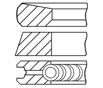 Комплект сегменти (+0.00mm) GOETZE за TOYOTA COROLLA (_E9_) седан от 1987 до 1994