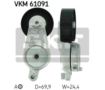 Обтящна ролка, пистов ремък SKF VKM 61091 за TOYOTA RAV4 IV (_A4_) от 2012