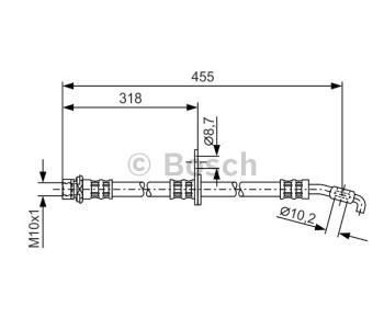 Спирачен маркуч BOSCH за TOYOTA COROLLA (_E10_) седан от 1991 до 1999