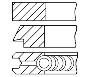 Комплект сегменти (+0.00mm) GOETZE за TOYOTA COROLLA (_E7_) седан от 1979 до 1985