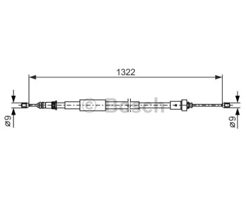 Жило ръчна спирачка BOSCH за RENAULT CLIO III (BR0/1, CR0/1) от 2005 до 2012