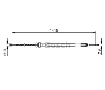 Жило ръчна спирачка BOSCH за RENAULT CLIO II (BB0/1/2_, CB0/1/2_) от 1998 до 2005