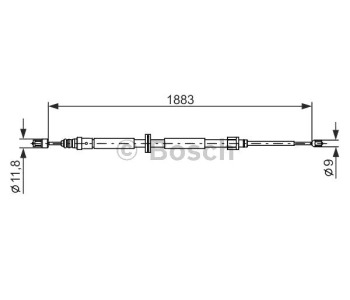 Жило ръчна спирачка BOSCH за RENAULT MEGANE III (DZ0/1_) купе от 2008
