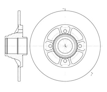 Спирачен диск плътен Ø238mm ROADHOUSE за RENAULT MEGANE I CC (EA0/1_) кабриолет от 1996 до 2003