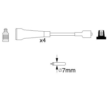 Комплект запалителни кабели BOSCH за RENAULT MEGANE I CC (EA0/1_) кабриолет от 1996 до 2003