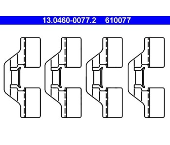 Комплект принадлежности дискови накладки ATE за RENAULT SCENIC II (JM0/1_) от 2003 до 2009