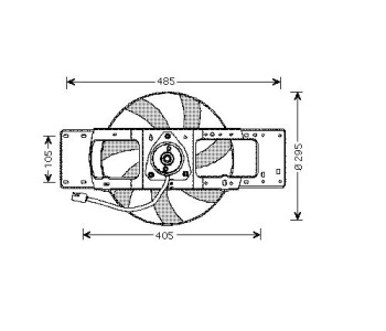 Вентилатор охлаждане на двигателя P.R.C за RENAULT RAPID (F40_, G40_) товарен от 1985 до 2001