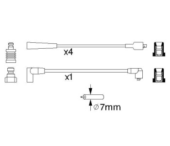 Комплект запалителни кабели BOSCH за RENAULT 5 SUPER (B/C40_) от 1984 до 1996