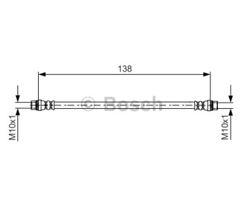Спирачен маркуч BOSCH за RENAULT MEGANE III (BZ0_) хечбек от 2008 до 2015