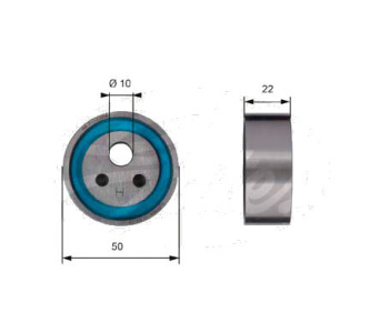 Обтяжна ролка, ангренаж GATES T41154 за NISSAN KUBISTAR (X80) товарен от 2003