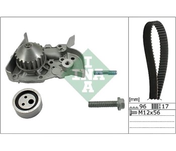 Водна помпа+ к-кт ангренажен ремък INA 530 0191 30 за RENAULT KANGOO I (FC0/1_) EXPRESS товарен от 1997 до 2007