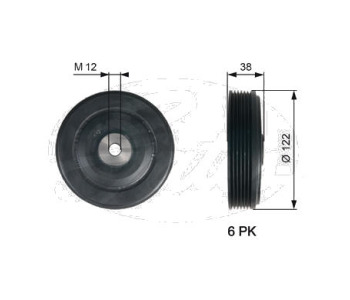 Ремъчна шайба, колянов вал GATES TVD1112 за RENAULT LAGUNA I (K56_) комби от 1995 до 2002
