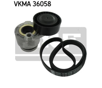 Комплект пистов ремък SKF VKMA 36058 за RENAULT MEGANE II CC (EM0/1_) кабриолет от 2003 до 2010