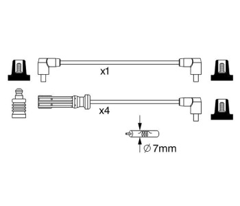 Комплект запалителни кабели BOSCH за VOLVO 940 II (944) от 1994 до 1998