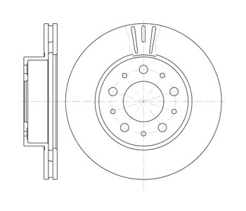 Спирачен диск вентилиран Ø262mm ROADHOUSE за VOLVO 760 (704, 764) от 1981 до 1992