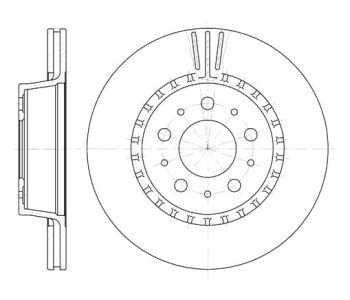 Спирачен диск вентилиран Ø287mm ROADHOUSE за VOLVO 760 (704, 765) комби от 1982 до 1992