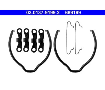 Комплект принадлежности, челюсти за ръчна спирачка ATE за VOLVO 740 (744) от 1983 до 1992