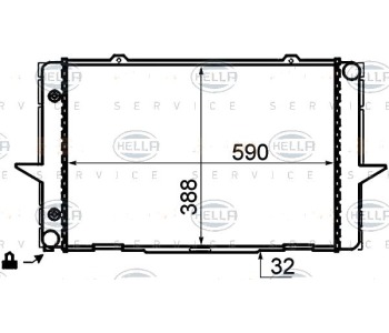 Радиатор, охлаждане на двигателя HELLA 8MK 376 706-741 за VOLVO V70 I (LV) комби от 1995 до 2000