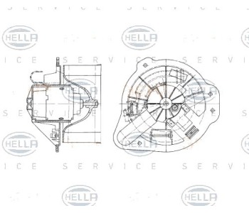Вентилатор вътрешно пространство HELLA за VOLVO 850 (LW) комби от 1992 до 1997