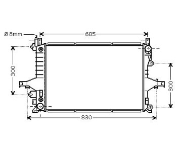 Воден радиатор TOP QUALITY за VOLVO V70 II (SW) комби от 1999 до 2008